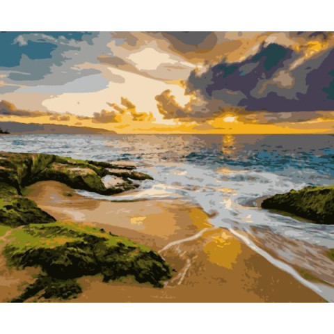 Картина за номерами Морська. Закат на морі, , 50х60см, в термопакеті, Artissimo (PN6459)