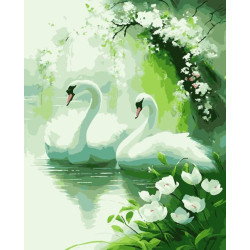 Картина по номерам Птицы. Лебеди, , 40х50см, в термопакете, Artissimo (PN0234)