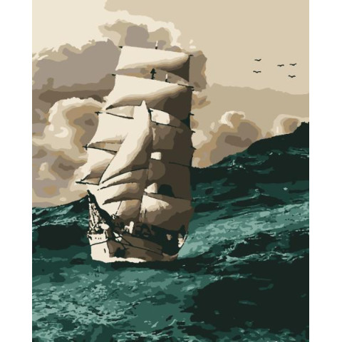 Картина за номерами Кораблі. Корабель, , 50х60см, в термопакеті, Artissimo (PNX5406)