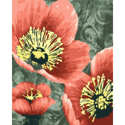 Картина за номерами Квіти. Червоні квіти, , 40х50см, в термопакеті, Artissimo (PN3302)