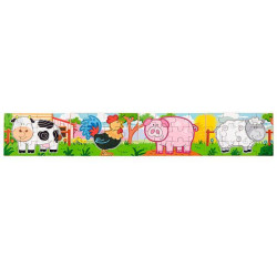 Набір дерев'яних пазлів Viga Toys Ферма 4 в 1, 48 ел. (50069)