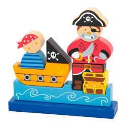 Магнітний дерев'яний пазл  Viga Toys Пірат (50077)