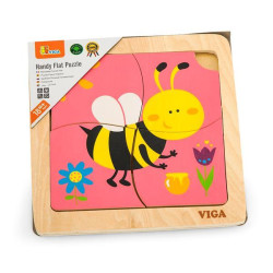 Деревянный мини-пазл Viga Toys Пчелка, 4 эл. (50138)