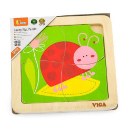 Деревянный мини-пазл Viga Toys Жук божья коровка, 4 эл. (50140)