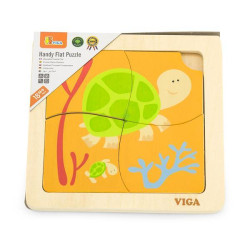 Деревянный мини-пазл Viga Toys Ракушки, 4 эл. (50143)