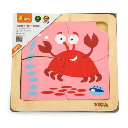 Деревянный пазл Viga Toys Крабик, 4 эл. (50146)