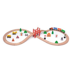 Дерев'яна залізниця Viga Toys 39 ел. (50266)