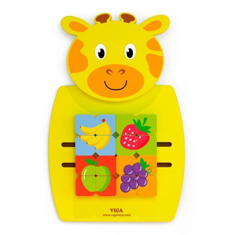 Бізіборд Viga Toys Жираф із фруктами (50680FSC), арт: 50680FSC