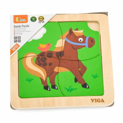 Деревянный мини-пазл Viga Toys Кузнечик, 4 эл. (51312)