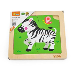 Деревянный пазл Viga Toys Зебра, 4 эл. (51317)