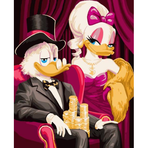 Картина по номерам Супергерои. Скрудж с дамой, 40х50 см, термопакет, Artissimo (PN2017)