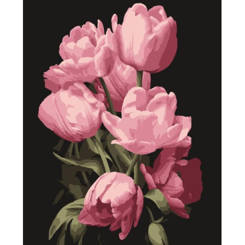 Картина за номерами Квіти. Тюльпани, 40х50см, термопакет, Artissimo (PN1975)