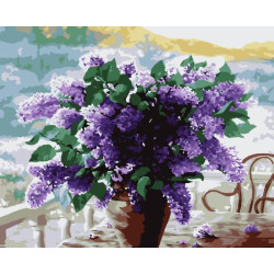 Картина за номерами Квіти. Букет сирень, 40х50 см, термопакет, Artissimo (PN9344)