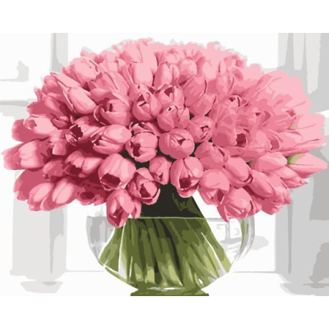 Картина за номерами Квіти. Букет тюльпанів, 40х50 см, термопакет, Artissimo (PN1964)