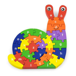 Деревянный пазл Viga Toys Улитка по буквам (55252)