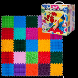 Коврик массажный "Мега Микс" 25 элементов 27x28 см, Ortek (11275)
