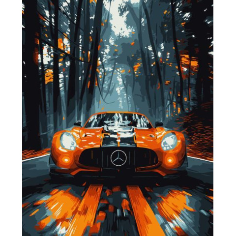 Картина за номерами Транспорт. Мерседес, 40х50см, в термопакеті, Artissimo (PN9656)