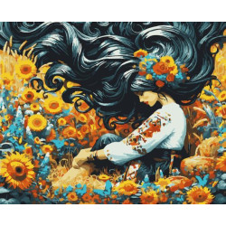 Картина за номерами Патріотична. Чорноброва, 40х50см, в термопакеті, Artissimo (PN2845)