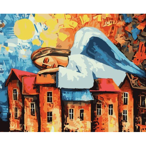 Картина по номерам Ангелы. Ангел, 50х60см, в термопакете, Artissimo (PNX5456)