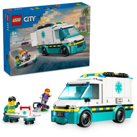 Конструктор LEGO City Скорая помощь 184 детали (60451)