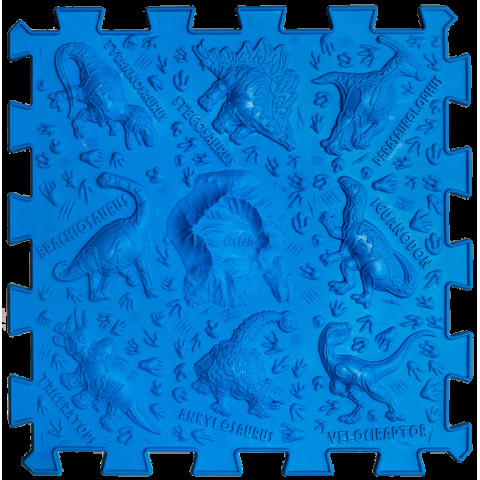 Коврик массажный  Пазлы Микс Терразавры 1 элемент 26x26 см, Ortek (11514)