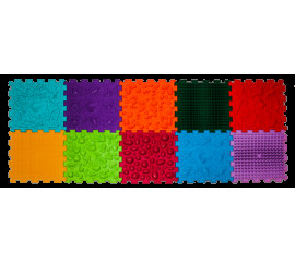 Массажный коврик Ортек Динозавры Пазлы 10 элементов 27x28 см, Ortek (11683)