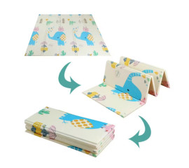 Детский развивающий коврик двусторонний 180х200 см складной  40x90 см, HBC (11527)