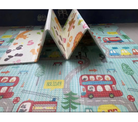 Детский развивающий коврик двусторонний 180х200 см складной  40x90 см, HBC (11527)