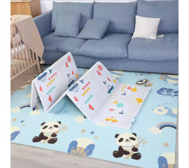 Детский развивающий коврик двусторонний 180х200 см складной  40x90 см, HBC (11527)