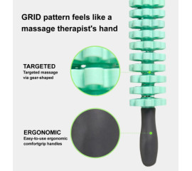 Роликовый ручной массажер-палка для глубокого массажа мышц 8x45 см, HBC (11620)