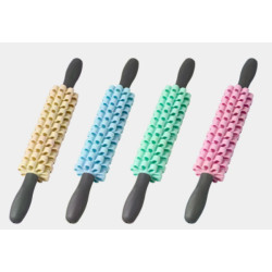 Роликовый ручной массажер-палка для глубокого массажа мышц 8x45 см, HBC (11620)