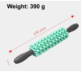 Роликовый ручной массажер-палка для глубокого массажа мышц 8x45 см, HBC (11620)