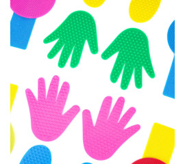 Набір для сенсорного розвитку дитини Ручки-ніжки 16 ел. Сенсорні текстурні килимки для нейрогімнастики 35x20 см, HBC (11660)