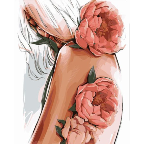 Картина по номерам Люди, Цветы. Цветочная нежность, 40х50см, в термопакете, Artissimo (PN0117)