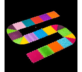 Масажний килимок Ортек Пазли 14 ел. + 8 Трикутників 28x28 см, Ortek (12735)