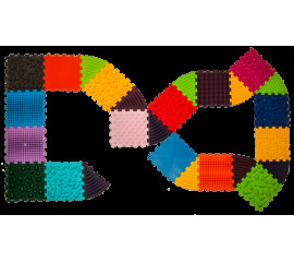 Масажний килимок Ортек Пазли 16 ел. + 10 Трикутників 30x30 см, Ortek (12736)