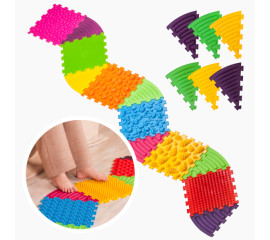 Масажний килимок Ортек Пазли 6 ел. + 6 Трикутників + гра в Подарунок 28x28 см, Ortek (13095)