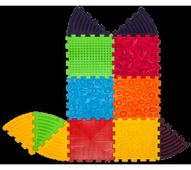 Масажний килимок Ортек Пазли 6 ел. + 6 Трикутників 28x28 см, Ortek (12731)