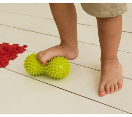 Двойной массажный мяч с шипами 7x15 см, Ortek (10010)