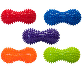 Двойной массажный мяч с шипами 7x15 см, Ortek (10010)