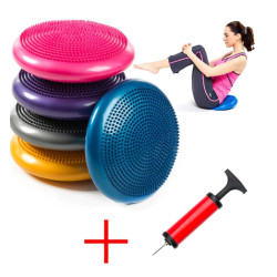 Балансировочная подушка массажная D 33см надувная с насосом 33x33 см, HBC (10401)