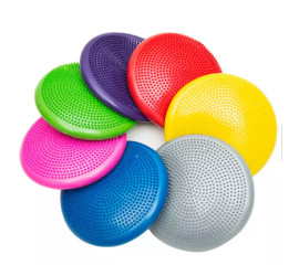 Балансировочная подушка массажная D 33см надувная с насосом 33x33 см, HBC (10401)