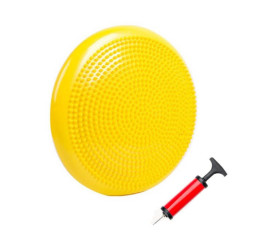 Балансировочная подушка массажная D 33см надувная с насосом 33x33 см, HBC (10401)