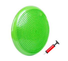 Балансировочная подушка массажная D 33см надувная с насосом 33x33 см, HBC (10401)