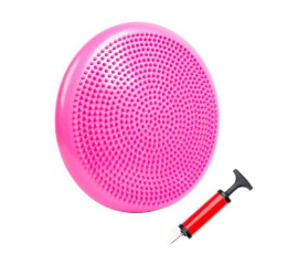 Балансировочная подушка массажная D 33см надувная с насосом 33x33 см, HBC (10401)