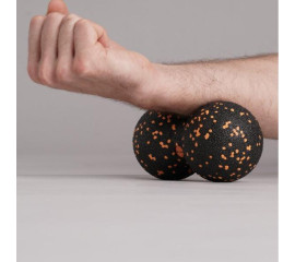 Двойной массажный мяч для самомассажа 16х8см EPP 8x16 см, Ortek (10884)