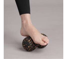 Двойной массажный мяч для самомассажа 16х8см EPP 8x16 см, Ortek (10884)