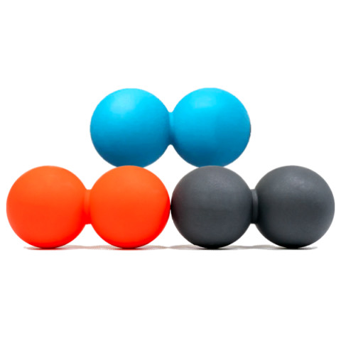 Двойной массажный мяч 12х6см Тяжелый фасциальный мяч 6x12 см, Ортек (10883)