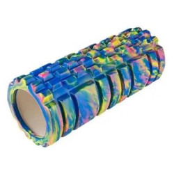 Ролик для йоги, пилатеса, фитнеса 33х14 см, мультицвет  33x33 см, Ортек (11097)