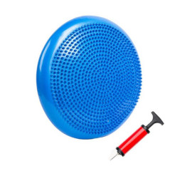 Балансировочная подушка массажная D 33см надувная с насосом 33x33 см, HBC (10401)